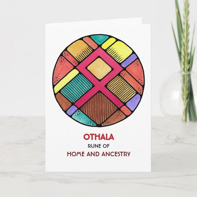 Carte Rune Othala - Accueil & Ancêtres - Art Nouveau (Devant)