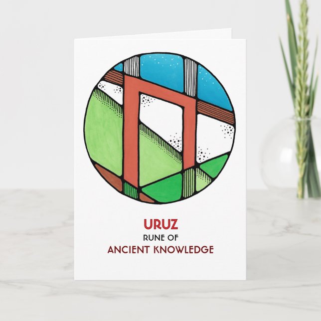 Carte Rune Uruz - Connaissances anciennes - Art Nouveau (Devant)