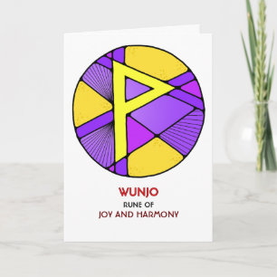 Carte Rune Wunjo - Joie & Harmonie - Art Nouveau