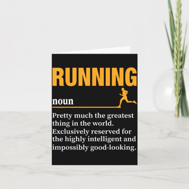 Carte Running Definition Humor Marathon Funny Athlete Ru (Devant)