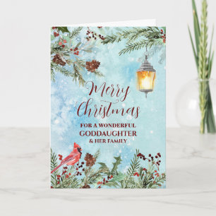 Carte Russe neigeuse Godgirl & Famille Joyeux Noël