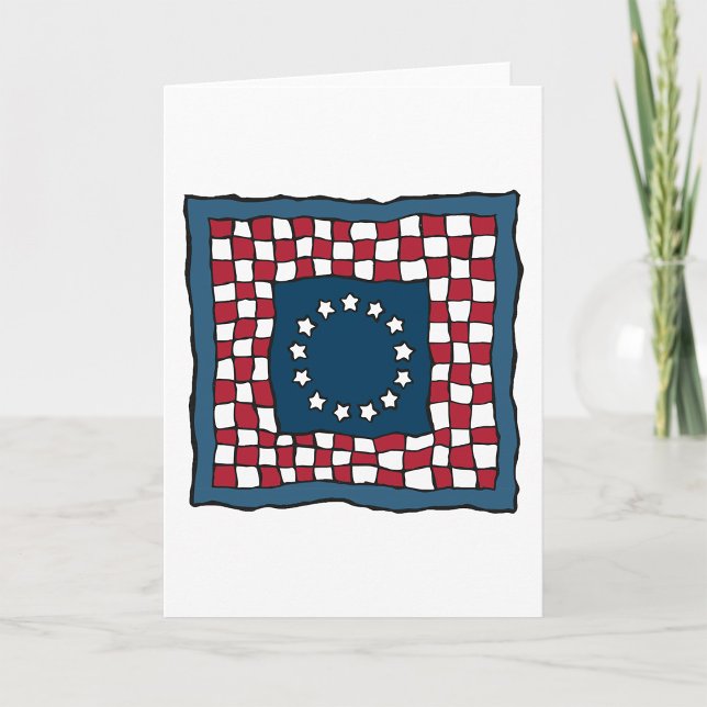 Carte Russe Patriotic Americana Quilt Motif USA Art (Créateur téléchargé)