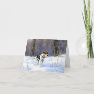Carte Russell Terrier Laisser neiger Noël
