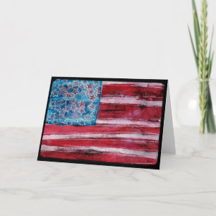 Carte Rustic American Flag