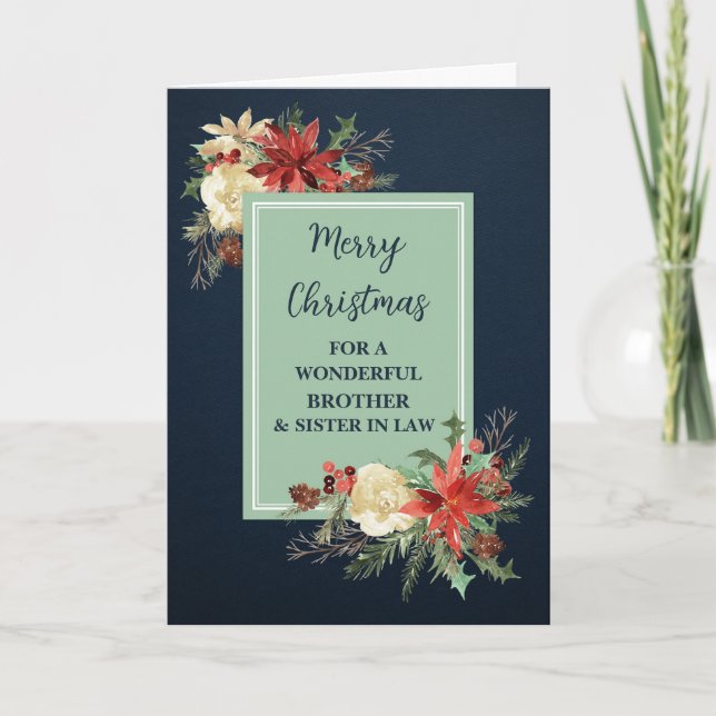 Carte Rustic Brother & Soeur en droit Joyeux Noël (Devant)