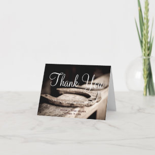 Carte Rustic Country Horseshoes Cowboy Mariage Merci