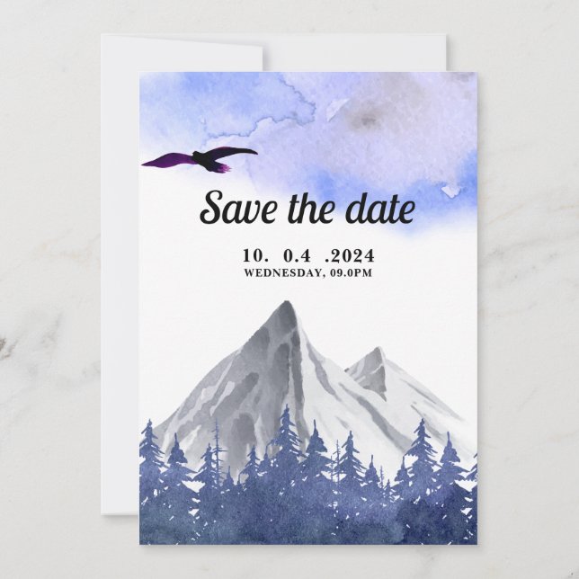 Carte Rustic Forest Outdoor Invitation Card (Dos)