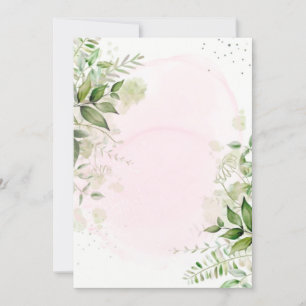 Carte Rustic Greenery Blush Pink Détails Mariage personn