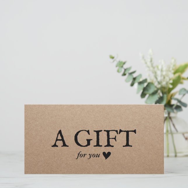 Carte Rustic Kraft Salon & Certificats Cadeaux Spas (Debout devant)