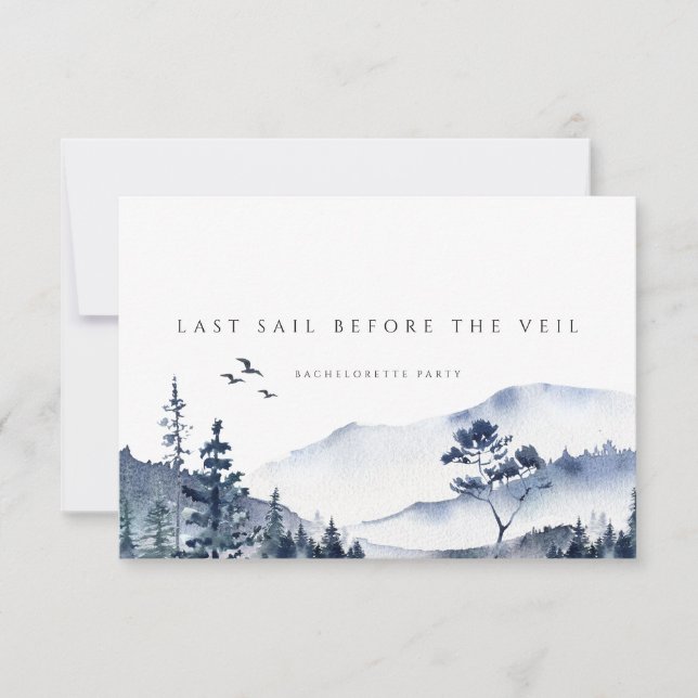 Carte Rustic Mountain Boho Weekend Bachelorette (Devant)