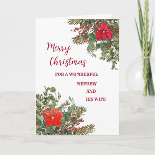 Carte Rustic Nephew et sa femme Joyeux Noël