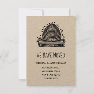 Carte Rustic Nouveau domicile Nouvelle adresse  Déplacem