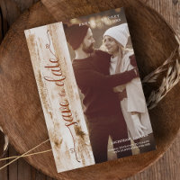 Rustic Wood Effet Mariage Photo Typographie modern
