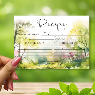 Carte Rustic Woodland Spring Recette