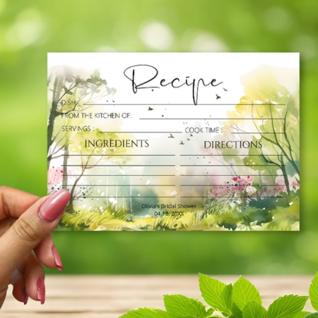 Carte Rustic Woodland Spring Recette (Créateur téléchargé)