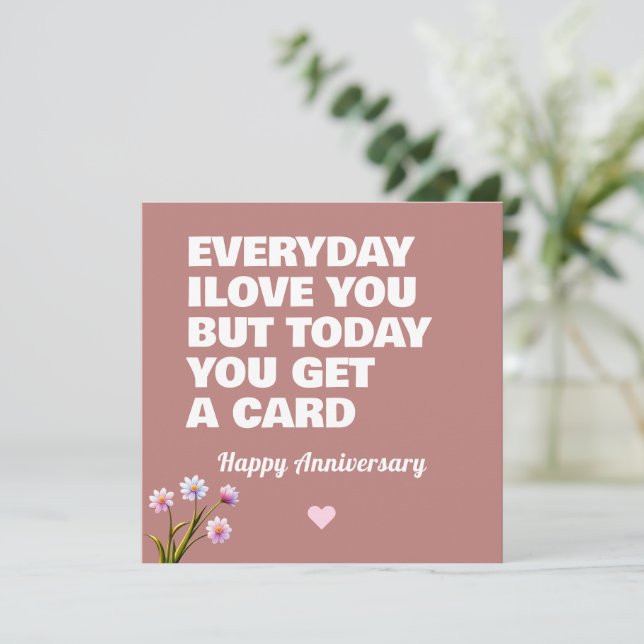 Carte Rustique Boho Floral (Debout devant)