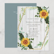 Rustique BOHO Sunflowers Mariage de verdure