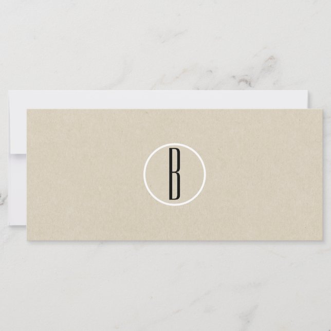 Carte Rustique Brown Kraft papier certificat cadeau d'en (Devant)