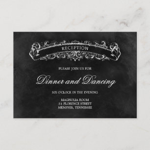 Carte Rustique Chic Wedding - Noir
