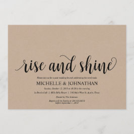 Carte rustique d'invitation de brunch de mariage
