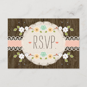 CARTE RUSTIQUE FLORALE BOHO MARIAGE BLANC CARTE RS