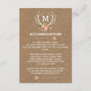 CARTE RUSTIQUE FLORALE DE LOGEMENT DE MARIAGE DES