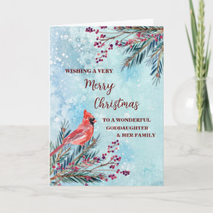 Carte Rustique Godgirl & Famille Joyeux Noël