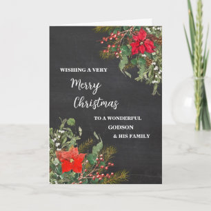 Carte Rustique Godson & Family Joyeux Noël
