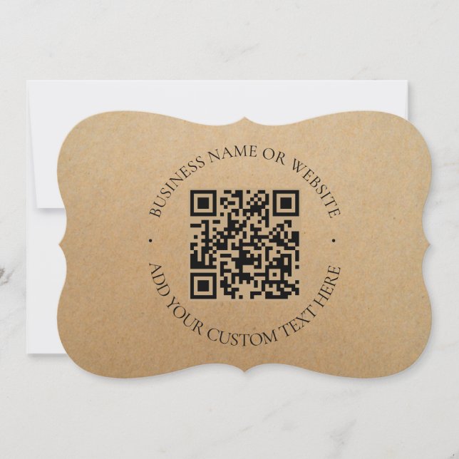 Carte Rustique Kraft Moderne Design Professionnel (Devant)