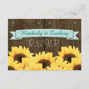 CARTE RUSTIQUE RUSTIQUE AQUA BLEU RUSTIQUE RSVP