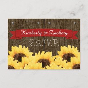 CARTE RUSTIQUE RUSTIQUE SUNFLOWER RSVP