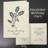 Rustique Timoté Holly Décembre Fleur Linge de nais
