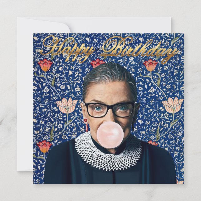 Carte Ruth Ginsburg gomme rose Medestry Tapestry (Devant)