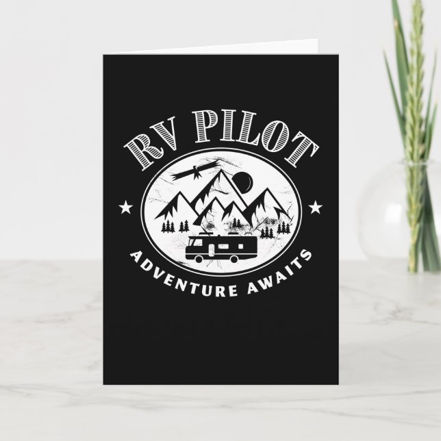Carte RV Pilot Adventure Attend Motorhome Cadeau (Devant)