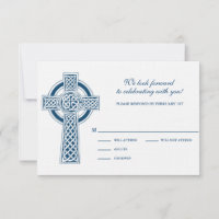 Carte RVSP Croix celtique