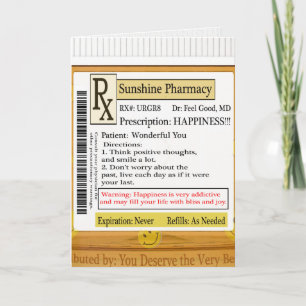 Carte RX Funny Happy Prescription