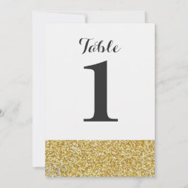 Carte(s) de numéro de table de mariage en paillett