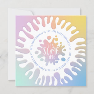 Carte "sa fête d'anniversaire à l'arc-en-ciel en temps m