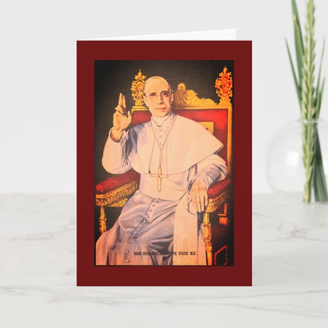 Carte Sa Sainteté le Pape Pie XII - Église catholique (Devant)