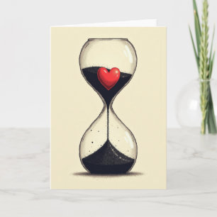 Carte Sablier d'Amour Simple