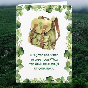 Carte Sac à dos Que la route s'élève Saint Patrick irlan