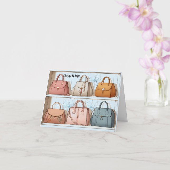 Carte Sac à main chic et élégant (Orchidée)