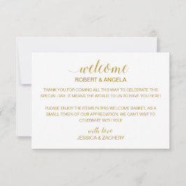 Carte Sac cadeau Mariage or avec nom