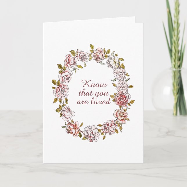 Carte Sachez que vous êtes aimé Confort et soin (Devant)