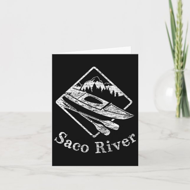 Carte Saco River Kayak Kayak Bateau Rapids Canot Pad (Devant)