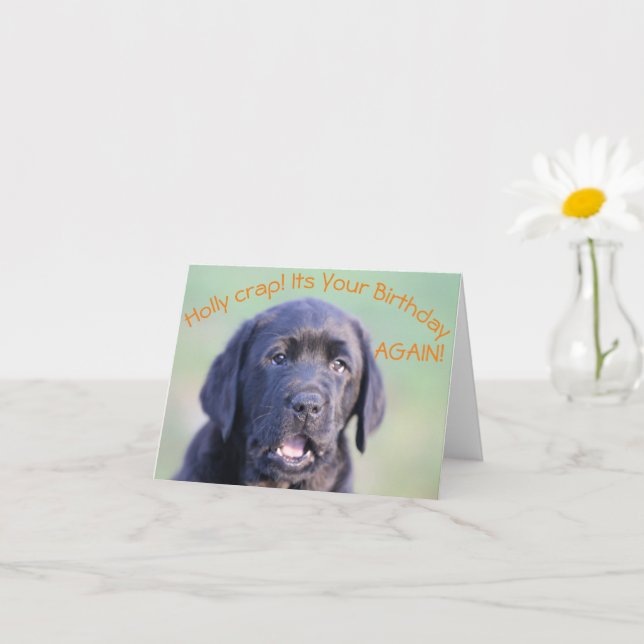 Carte Sacrée merde ! C'est encore ton anniversaire ! (Petite plante)