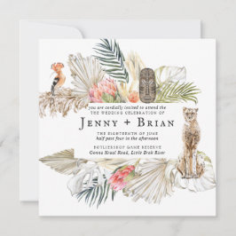 Carte Safari africain enchanté | Boho Botanical Mariage
