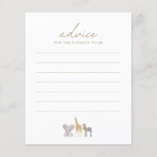 Carte Safari Animaux Baby shower Conseils