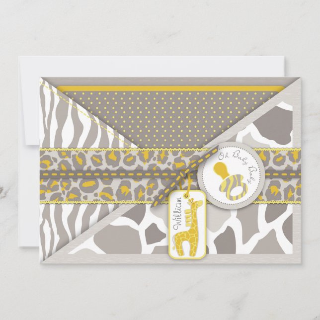 Carte Safari Baby Invitation (Devant)