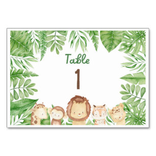 Carte Safari Thème Jungle Signes